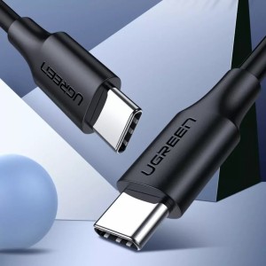 Ugreen USB C tipa kabelis uzlādei un datu pārsūtīšanai 3A 0.5m melns (US286)