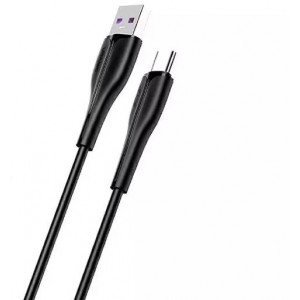 4Kom.pl USAMS Cable U38 USB-C 5A Fast Charge for OPPO/HUAWEI 1m black