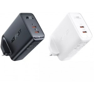 Acefast wall charger GaN (UK plug) 2x USB Type C 50W, Power Delivery, PPS, Q3 3.0, AFC, FCP black (A32 UK)
