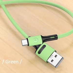 4Kom.pl USAMS Cable U52 USB-C 2A Fast Charge 1m green