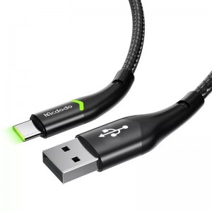 Mcdodo Magnificence CA-7960 LED USB to USB-C cable, 1m (black)
