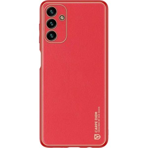 Dux Ducis Yolo elegant case cover made of ecological leather for Samsung Galaxy A13 5G red