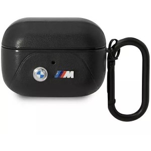 BMW BMAP22PVTK case for AirPods Pro cover black/black Leather Curved Line