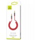 Usams Adapter Spring audio jack 3,5mm -3,5mm 1,2m czerwony/red SJ256YP02 (US-SJ256)