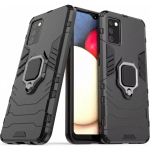 4Kom.pl Ring Armor armored hybrid case cover with magnetic holder for Samsung Galaxy A03s (166.5) black