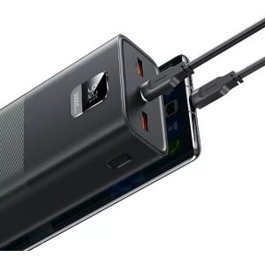 Usams Powerbank PB68 30000mAh 65W QC3.0 PD Fast Charge   kabel USB-C/USB-C 100W czarny/black ATXLOGTC01 (US-CD185)