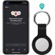 Alogy silicone case keychain with carabiner for Apple AirTag Black