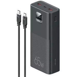 Usams Powerbank PB68 30000mAh 65W QC3.0 PD Fast Charge   kabel USB-C/USB-C 100W czarny/black ATXLOGTC01 (US-CD185)