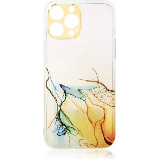 4Kom.pl Marble Case case for iPhone 12 gel cover orange marble