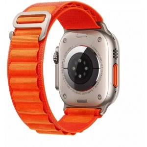 4Kom.pl Nylon pro apple watch 4 / 5 / 6 / 7 / 8 / se / ultra (42 / 44 / 45 / 49 mm) orange