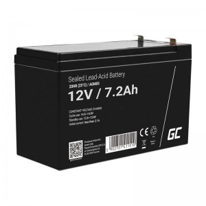 Green Cell Rechargeable battery AGM 12V 7.2Ah Maintenancefree for UPS ALARM