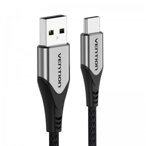 Vention USB 2.0 A to USB-C 3A cable 0.25m Vention CODHC gray