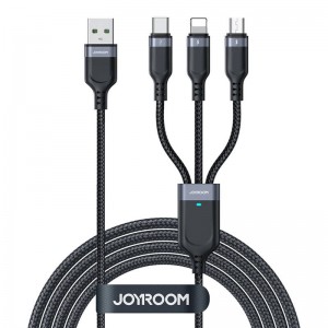 Joyroom Cable USB Multi-Use Joyroom S-1T3018A18 3w1 / 3,5A / 2m  (black)