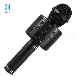 Riff WS-858 Karaoke Mikrofons ar Skaļruņi Aux un Micro SD Melns