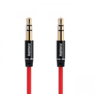 Remax L100 Универсальный AUX Аудио кабель 3.5mm папа на 3.5mm папа 1m Red