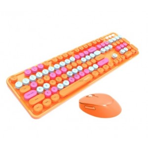 Mofii Sweet Беспроводная Клавиатура и Оптическая Мышь 2,4G USB Оранжевый - Многоцветные Кнопки
