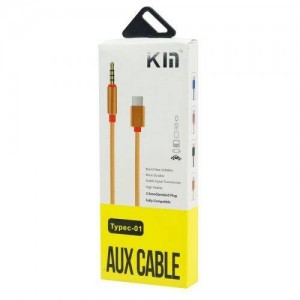 KIN KY-126 Аудио кабель Aux 3.5mm на Type-C Gold