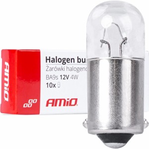 Amio Halogen bulbs T4W 12V 4W BA9S 10pcs