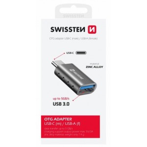 Swissten OTG Адаптер USB-C на USB 3.0 Подключение