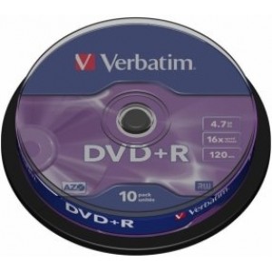 Verbatim Матрицы DVD+R AZO 4.7GB 16x 10 Pack Spindle