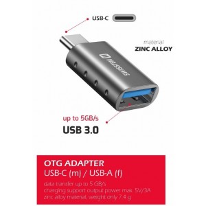 Swissten OTG Адаптер USB-C на USB 3.0 Подключение