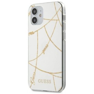 Guess GUHCP12SPCUCHWH iPhone 12 mini 5.4" white/white hardcase Gold Chain Collection (universal)