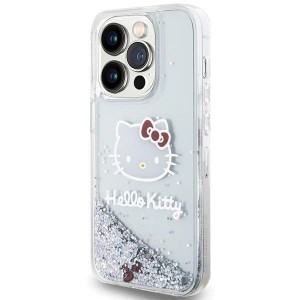 Hello Kitty Liquid Glitter Charms Kitty Head case for iPhone 14 Pro Max - silver (universal)