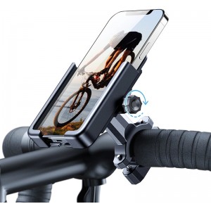 Wozinsky metal bicycle phone holder, scooters black (WBHBK3) (universal)