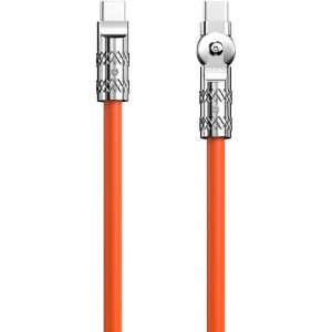 Dudao Angled cable USB C - USB C 120W 1m rotation 180° Dudao - orange (universal)