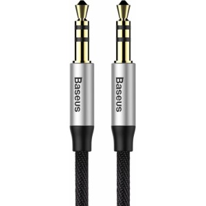 Baseus Yiven M30 stereo AUX 3.5 mm audio cable male mini jack 1m silver-black (CAM30-BS1) (universal)