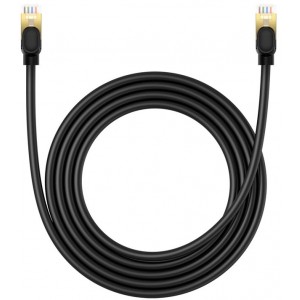 Baseus fast network cable RJ-45 cat.8 40Gbps 2m round - black (universal)