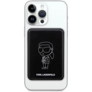 Karl Lagerfeld Inductive power bank KLPBMKIOTTGK 5W 3000mAh black/black Ikonik MagSafe (universal)