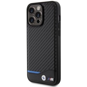 BMW Leather Carbon case for iPhone 15 Pro Max - black (universal)