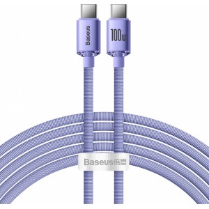 Baseus Crystal Shine Series cable USB cable for fast charging and data transfer USB Type C - USB Type C 100W 2m purple (CAJY000705) (universal)