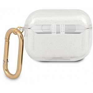 Guess GUAPUCG4GT AirPods Pro cover Transparent Glitter Collection (universal)