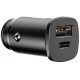 Baseus Square PPS smart car charger with USB Quick Charge 4.0 QC 4.0 and USB-C PD 3.0 SCP ports black (CCALL-AS01) (universal)