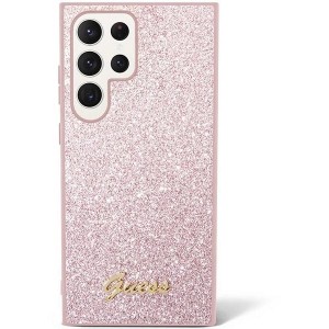 Guess GUHCS23LHGGSHP S23 Ultra S918 pink/pink hard case Glitter Script (universal)
