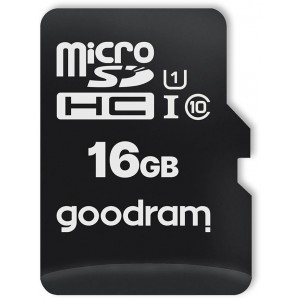 Goodram Microcard 16 GB micro SD HC UHS-I class 10 memory card, SD adapter (M1AA-0160R12) (universal)