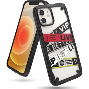 Ringke Fusion X Design durable PC Case with TPU Bumper for iPhone 12 mini black (Ticket band) (XDAP0019) (universal)