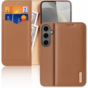 Dux Ducis Hivo case with flap and RFID blocker for Samsung Galaxy S24 - brown (universal)