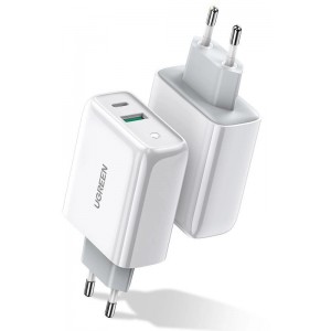 Ugreen Fast USB Type C / USB Wall Charger 36 W Quick Charge 4.0 Power Delivery white (60468 CD170) (universal)