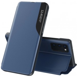 Hurtel Eco Leather View Case elegant bookcase type case with kickstand for Samsung Galaxy A02s EU blue (universal)