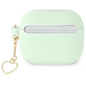 Guess GUA3LSCHSN AirPods 3 cover green/green Silicone Charm Heart Collection (universal)