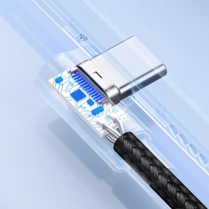Ugreen 90° angled cable USB C - USB 2.0 480Mbps 3A 3m black (US176) (universal)