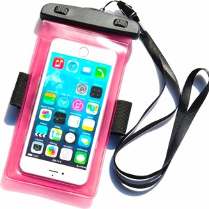 Hurtel PVC waterproof armband phone case - pink (universal)