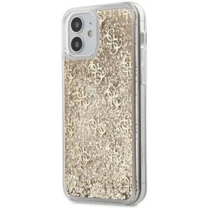 Guess GUHCP12SLG4GSLG iPhone 12 mini 5.4" gold/gold hardcase 4G Liquid Glitter (universal)