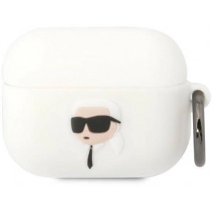 Karl Lagerfeld KLAPRUNIKH AirPods Pro cover white/white Silicone Karl Head 3D (universal)