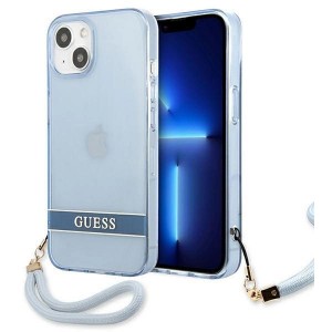 Guess GUHCP13SHTSGSB iPhone 13 mini 5,4 "blue / blue hardcase Translucent Stap (universal)