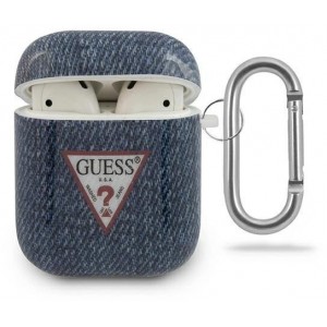 Guess GUACA2TPUJULDB AirPods cover navy/dark blue Jeans Collection (universal)