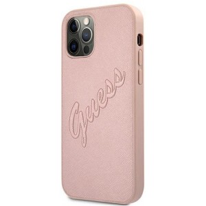 Guess GUHCP12MRSAVSRG iPhone 12/12 Pro 6.1" pink/pink hardcase Saffiano Vintage Script (universal)